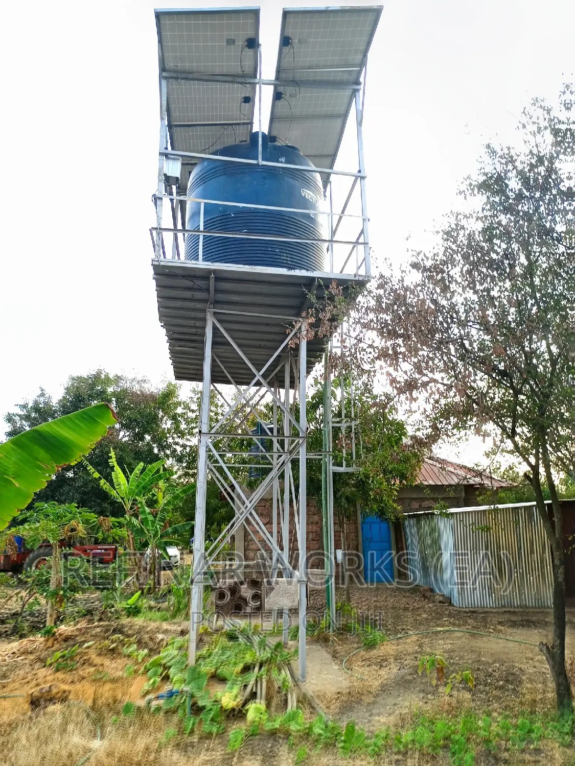 Galvanized Water Towers and Tanks Construction Assembling