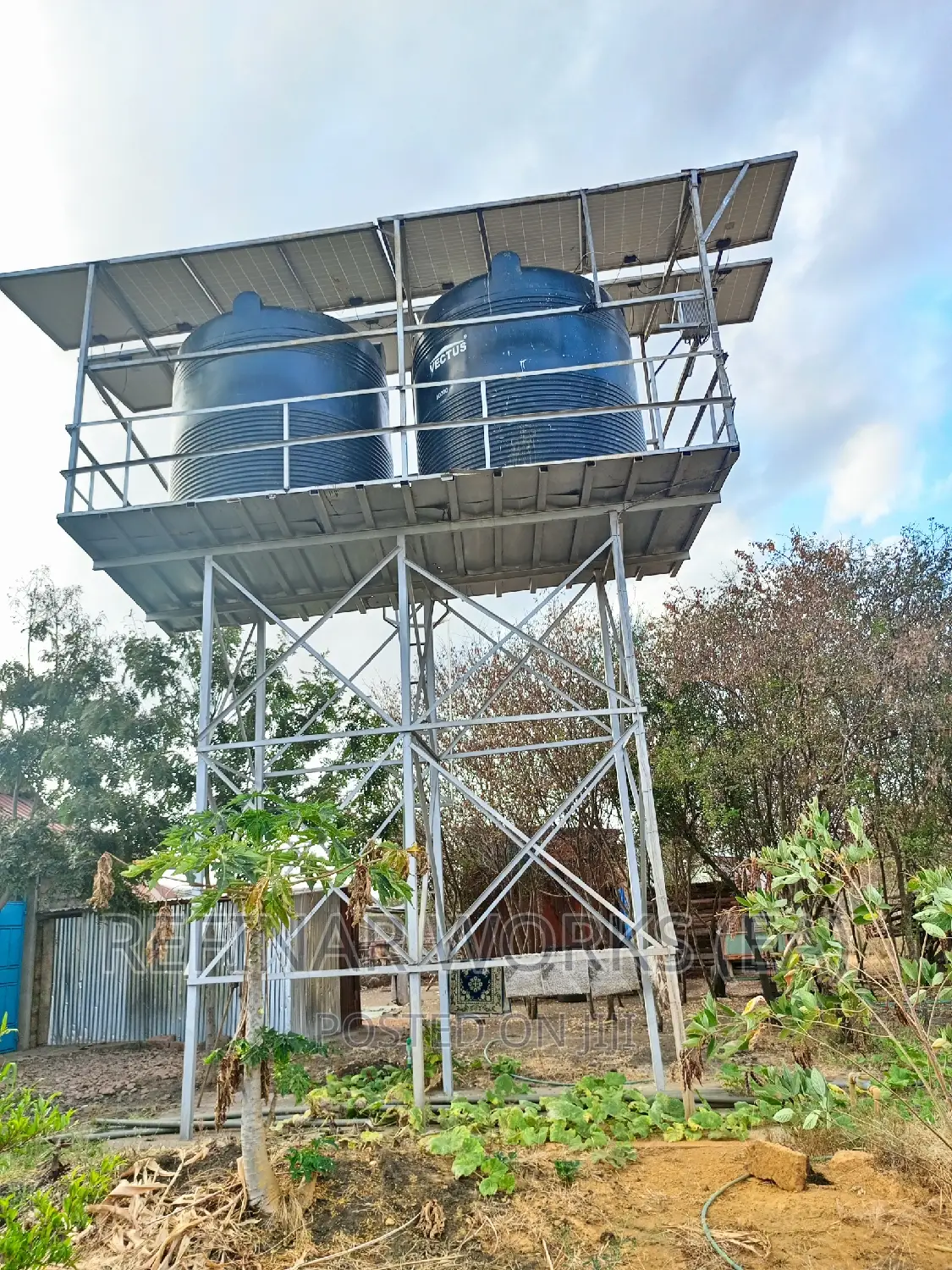Galvanized Water Towers and Tanks Construction Assembling