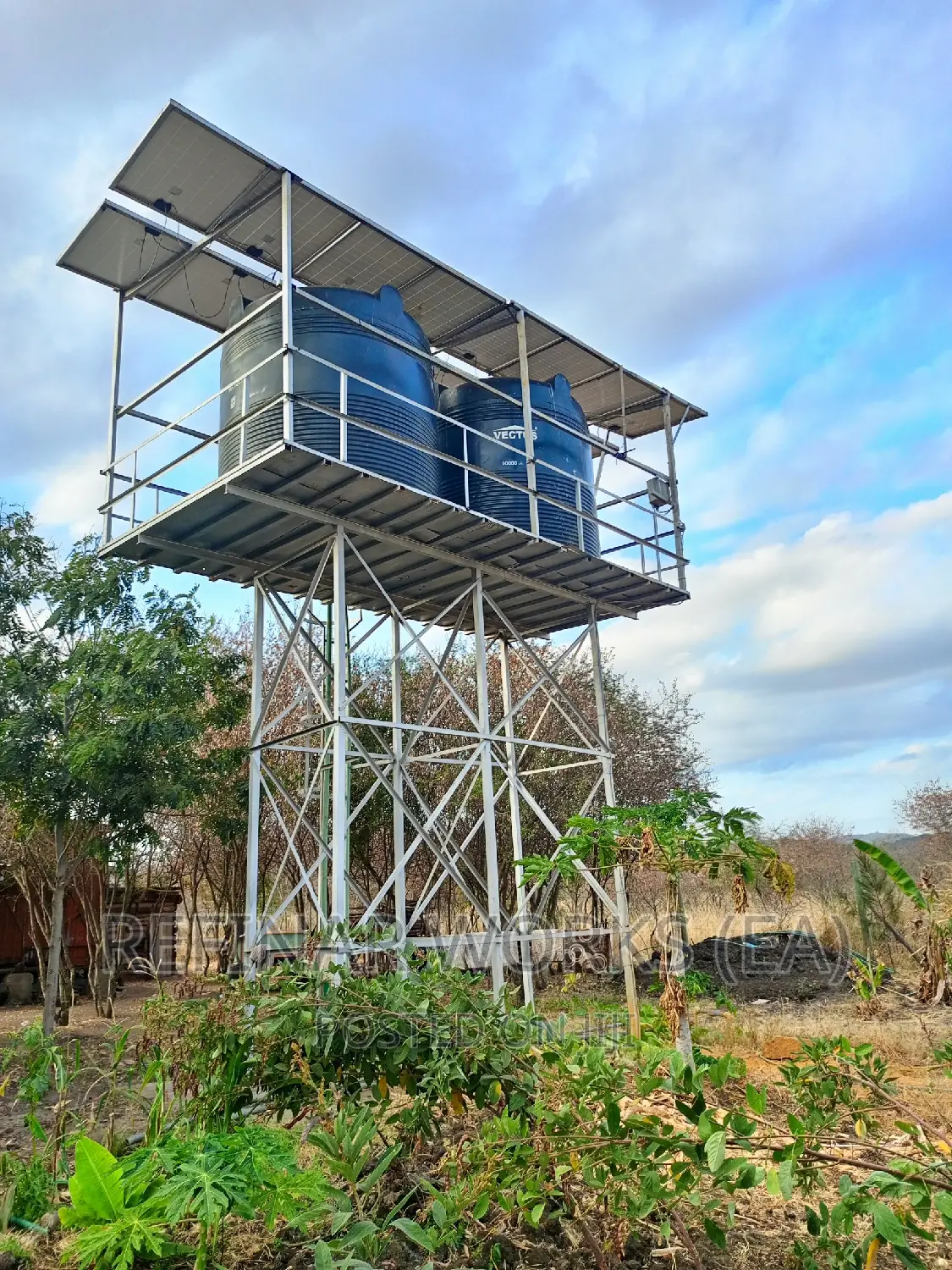 Steel Water Tower Construction Works