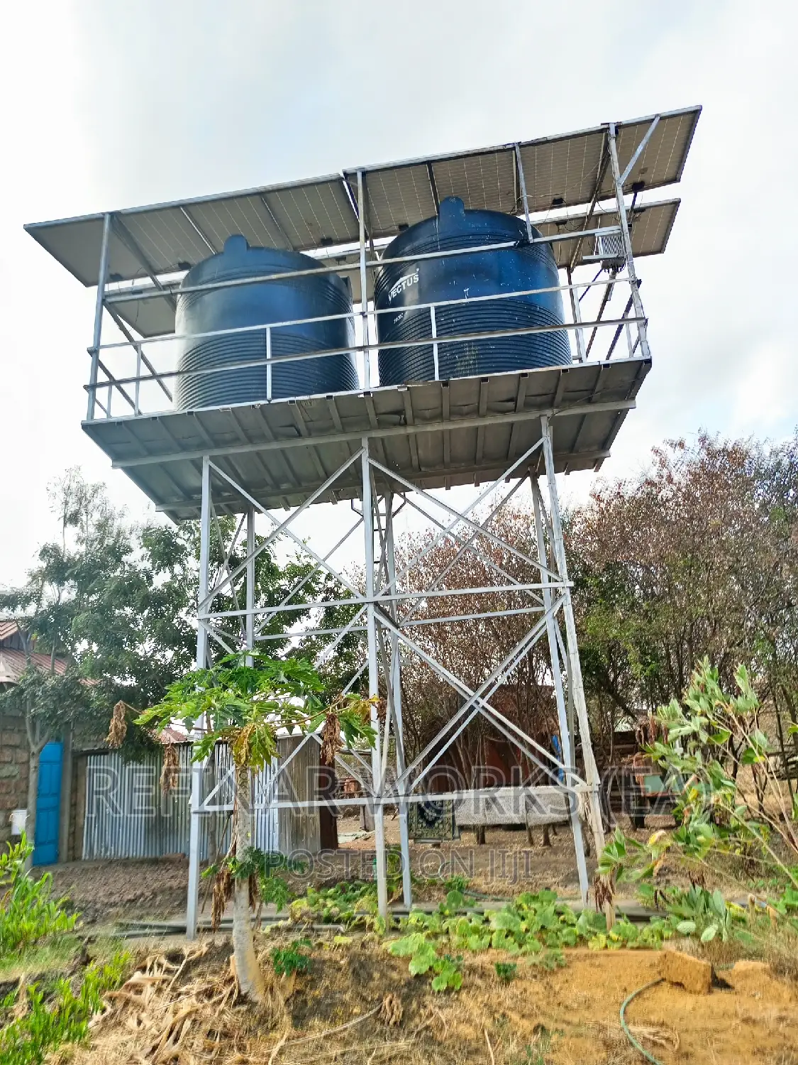 Steel Water Tower Construction Works