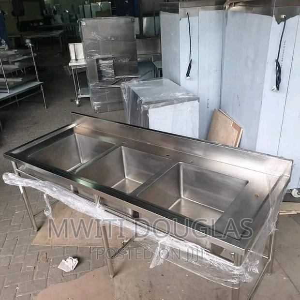 Stainless Steel Triple Bowl Sink