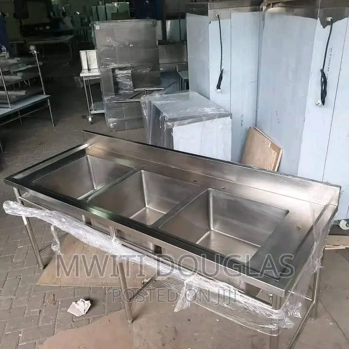 Stainless Steel Triple Bowl Sink