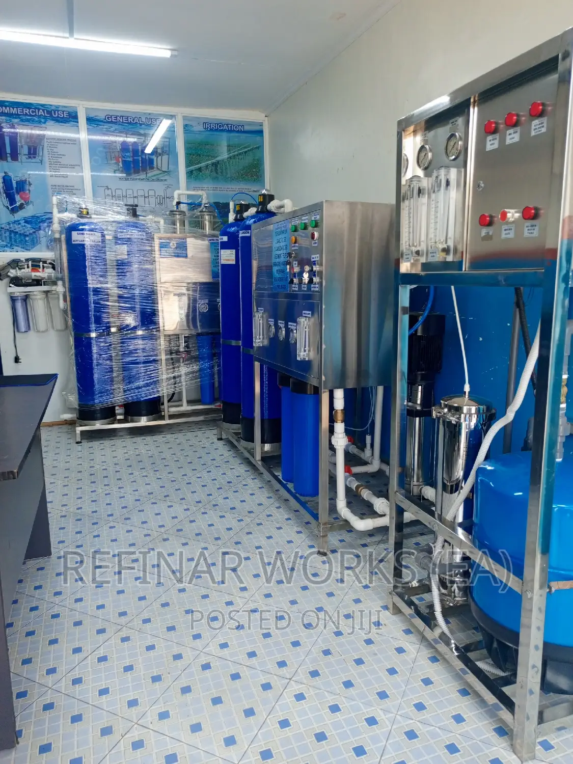 Commercial Water Purification Machines Packaging, Refilling