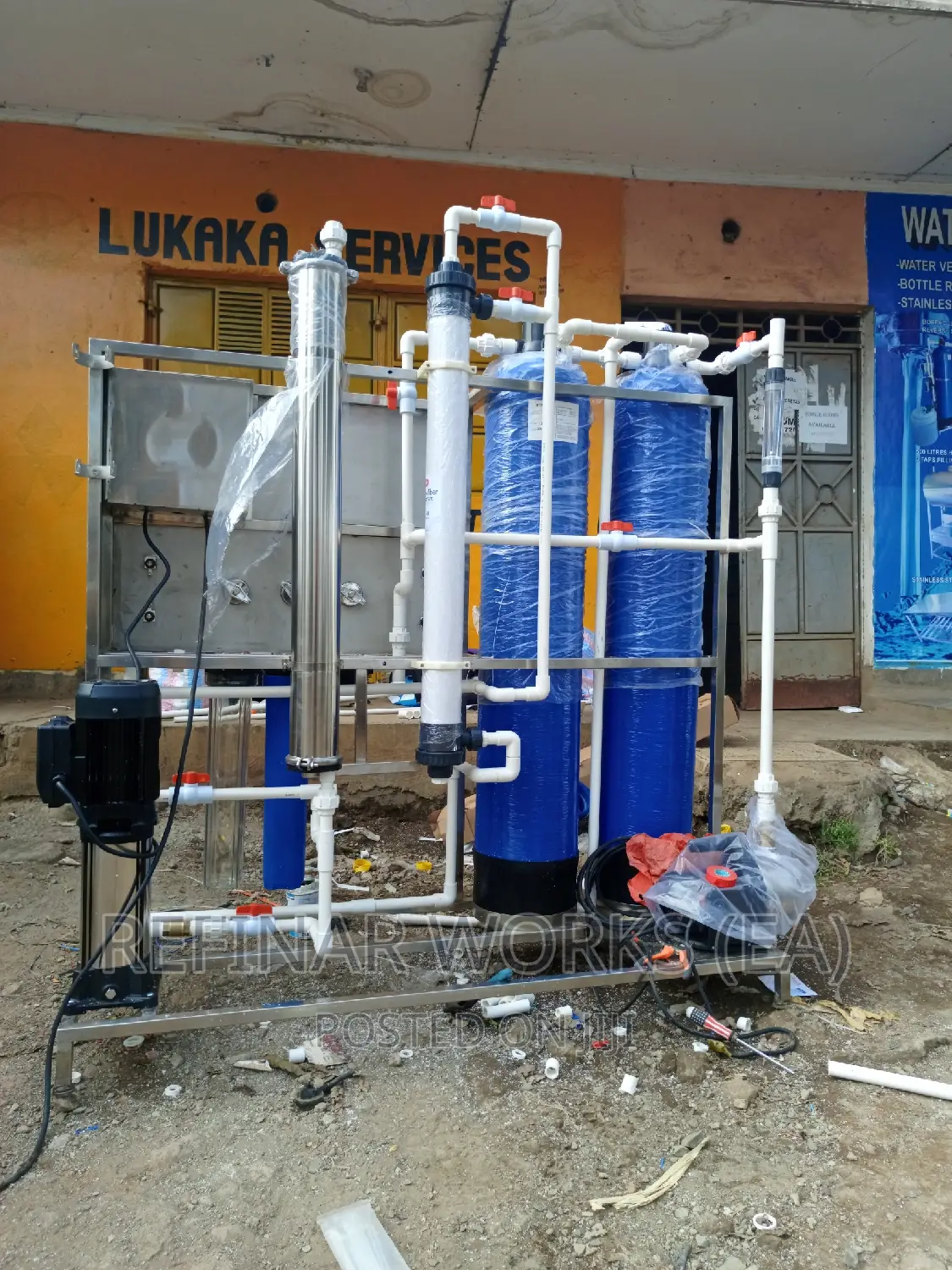Commercial Water Purification Machines Packaging, Refilling