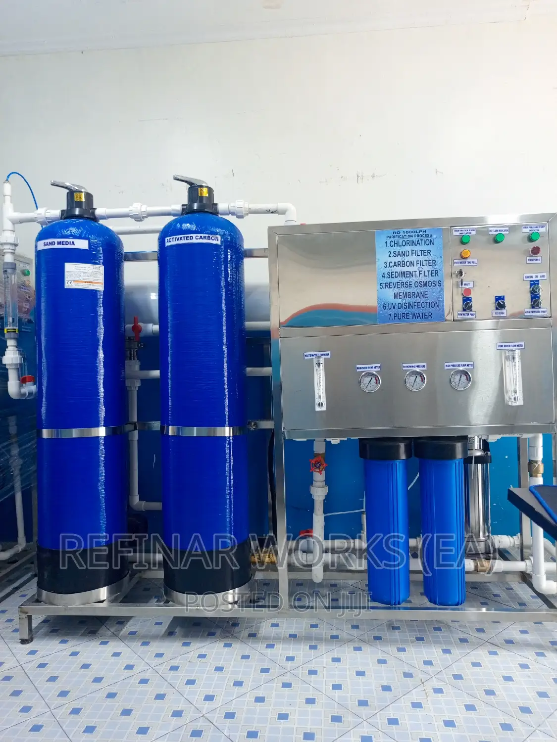 Commercial Water Purification Machines Packaging, Refilling