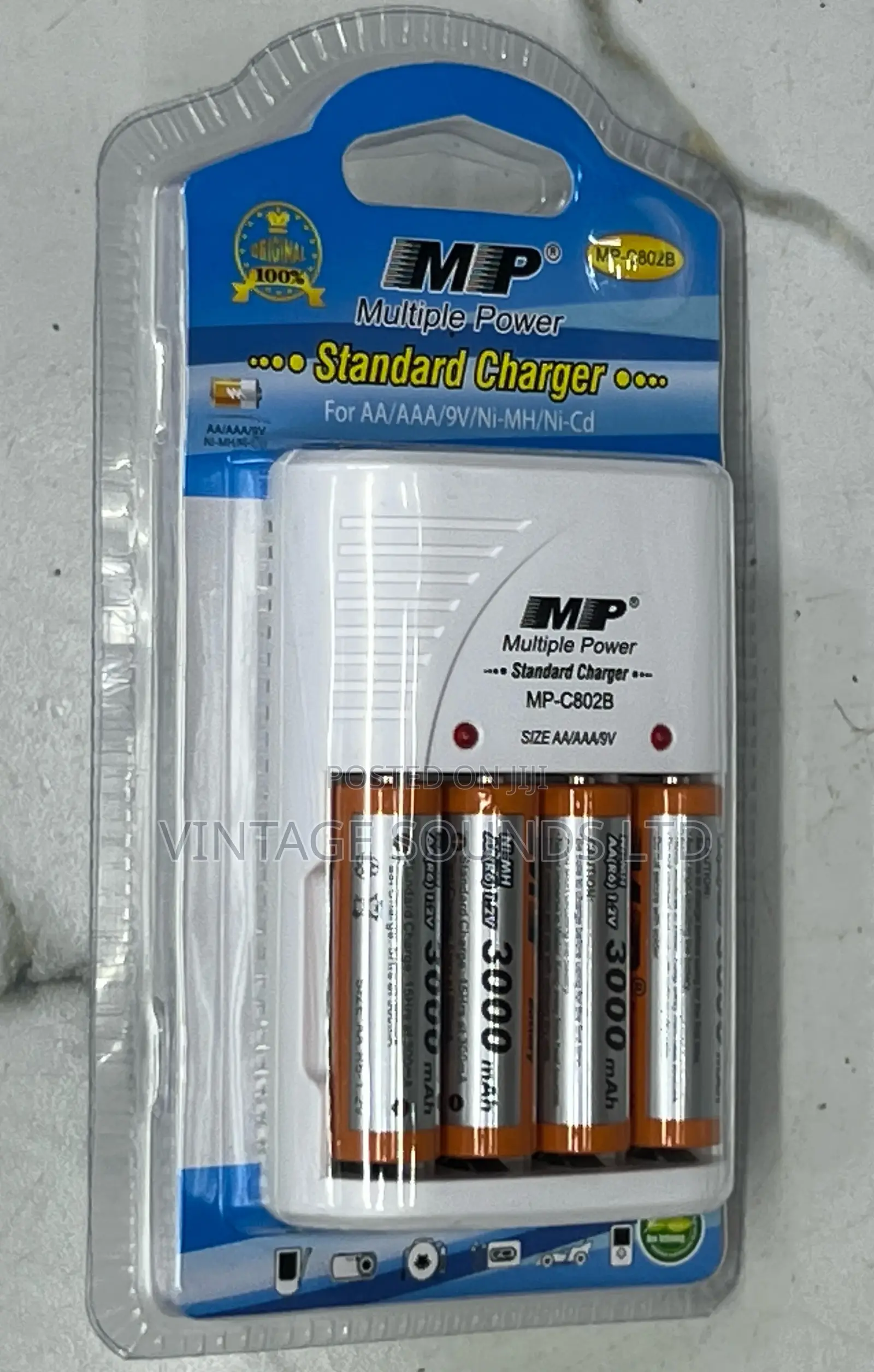 Mp Multiple Charger With 4 Rechargeable AA Batteries