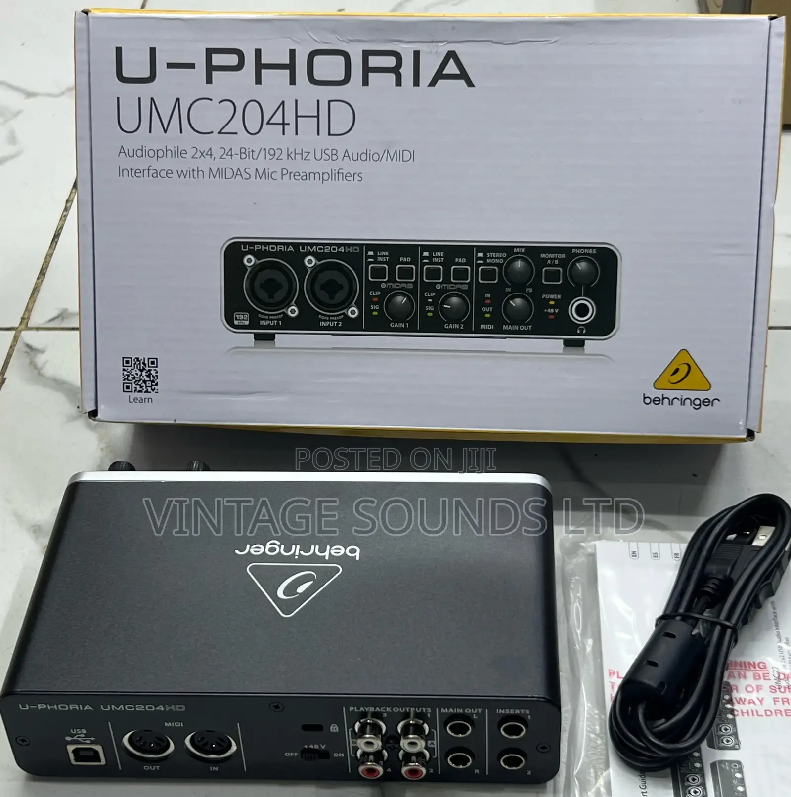 Behringer U-Phoria UMC204HD USB 2.0 Audio Interface 2x4