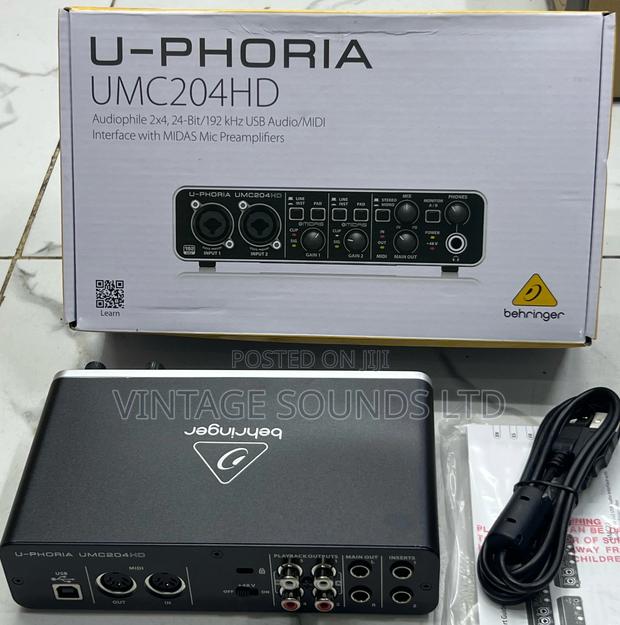 Behringer U-Phoria UMC204HD USB 2.0 Audio Interface 2x4