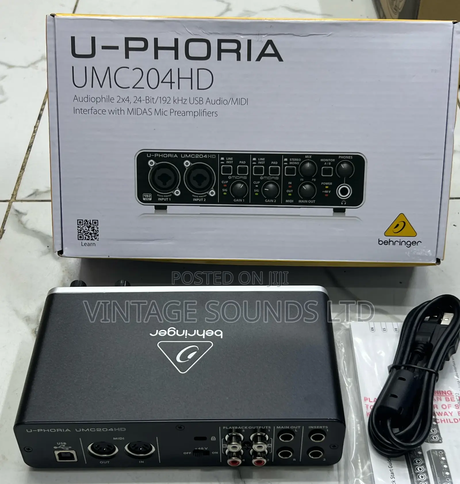 Behringer U-Phoria UMC204HD USB 2.0 Audio Interface 2x4