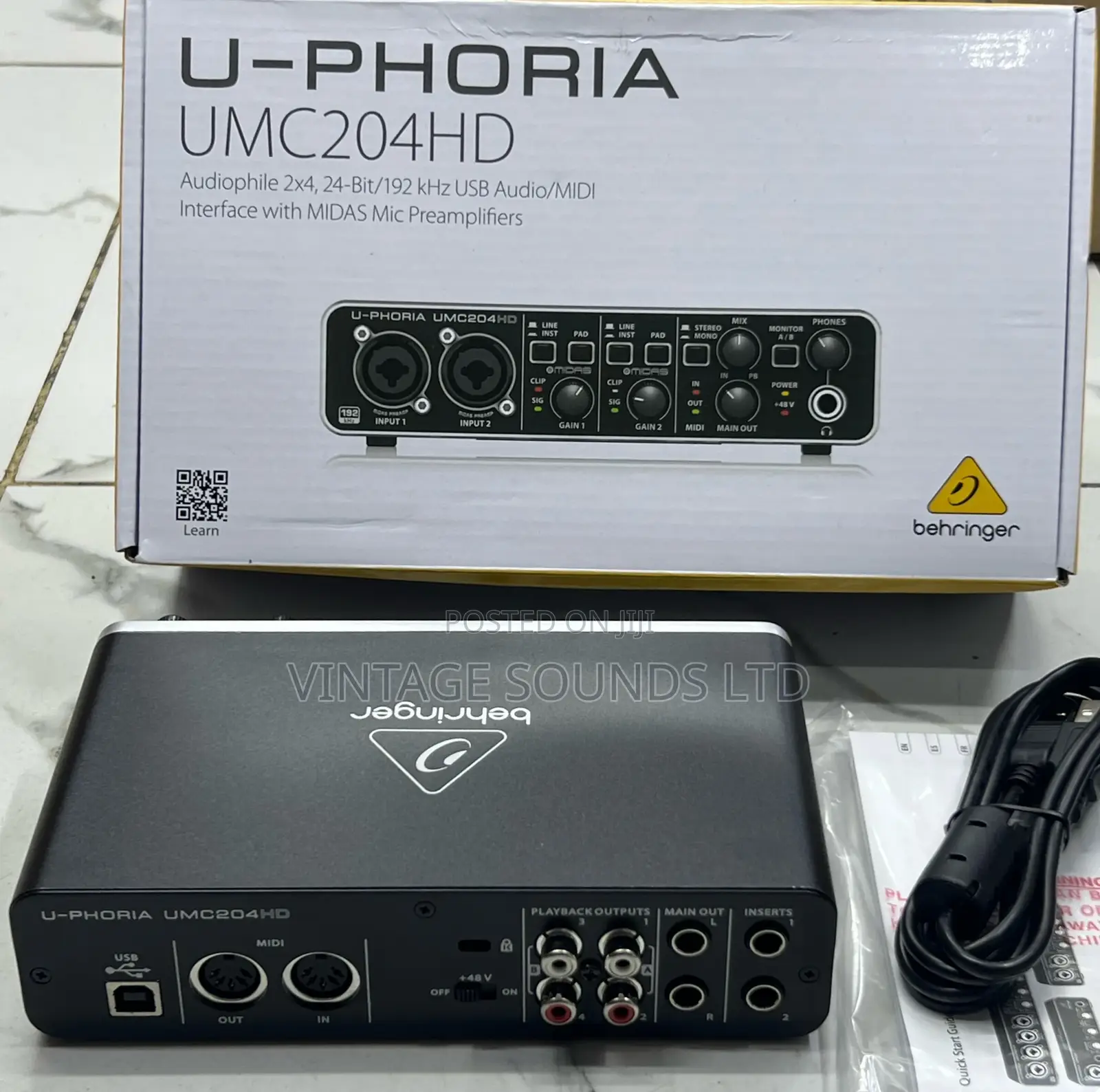 Behringer U-Phoria UMC204HD USB 2x4 Audio Interface