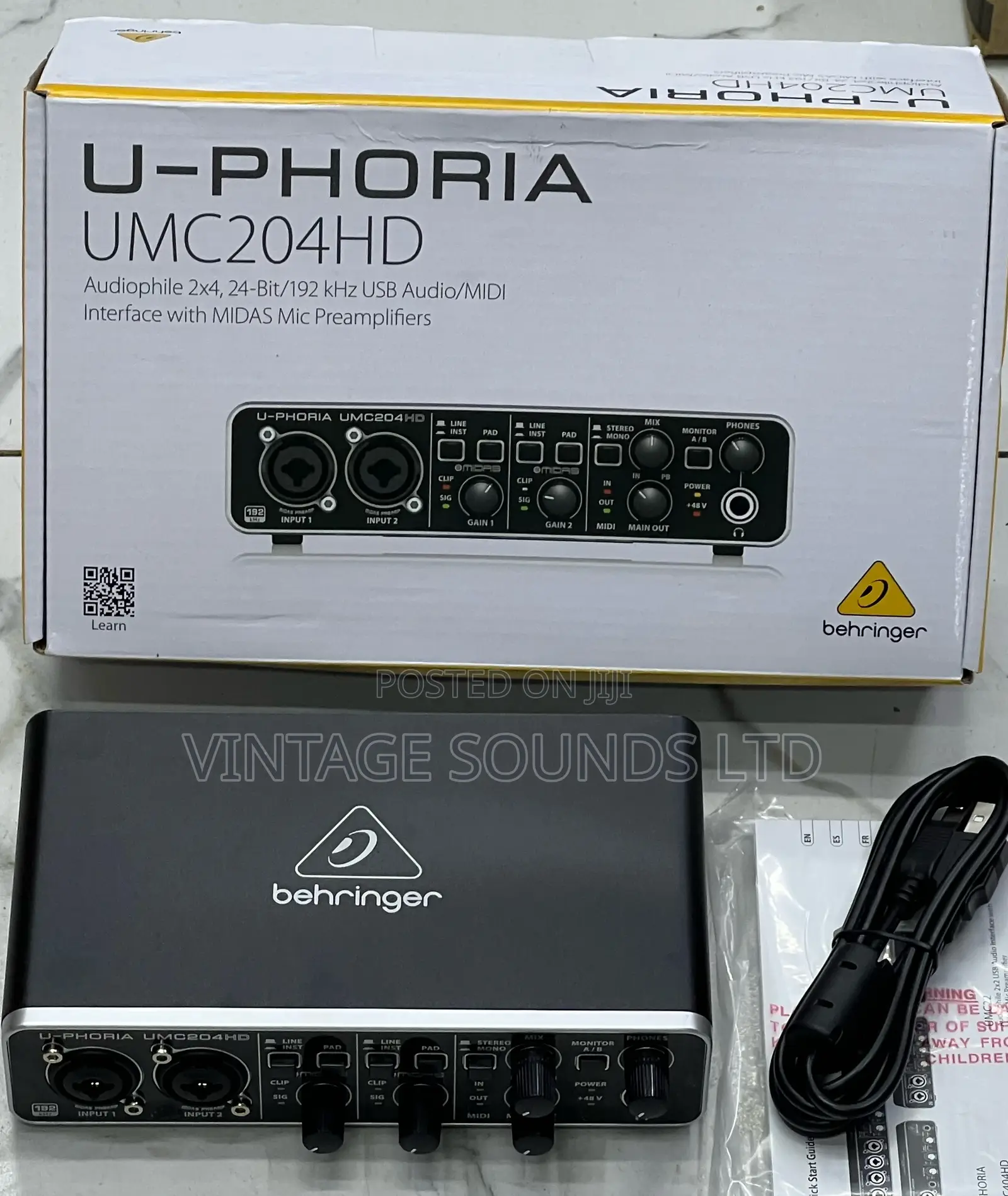 Behringer U-Phoria UMC204HD USB 2x4 Audio Interface