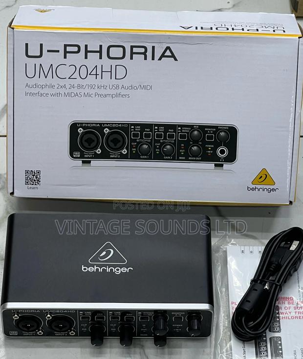 Behringer U-Phoria UMC204HD USB 2x4 Audio Interface - thumbnail 2