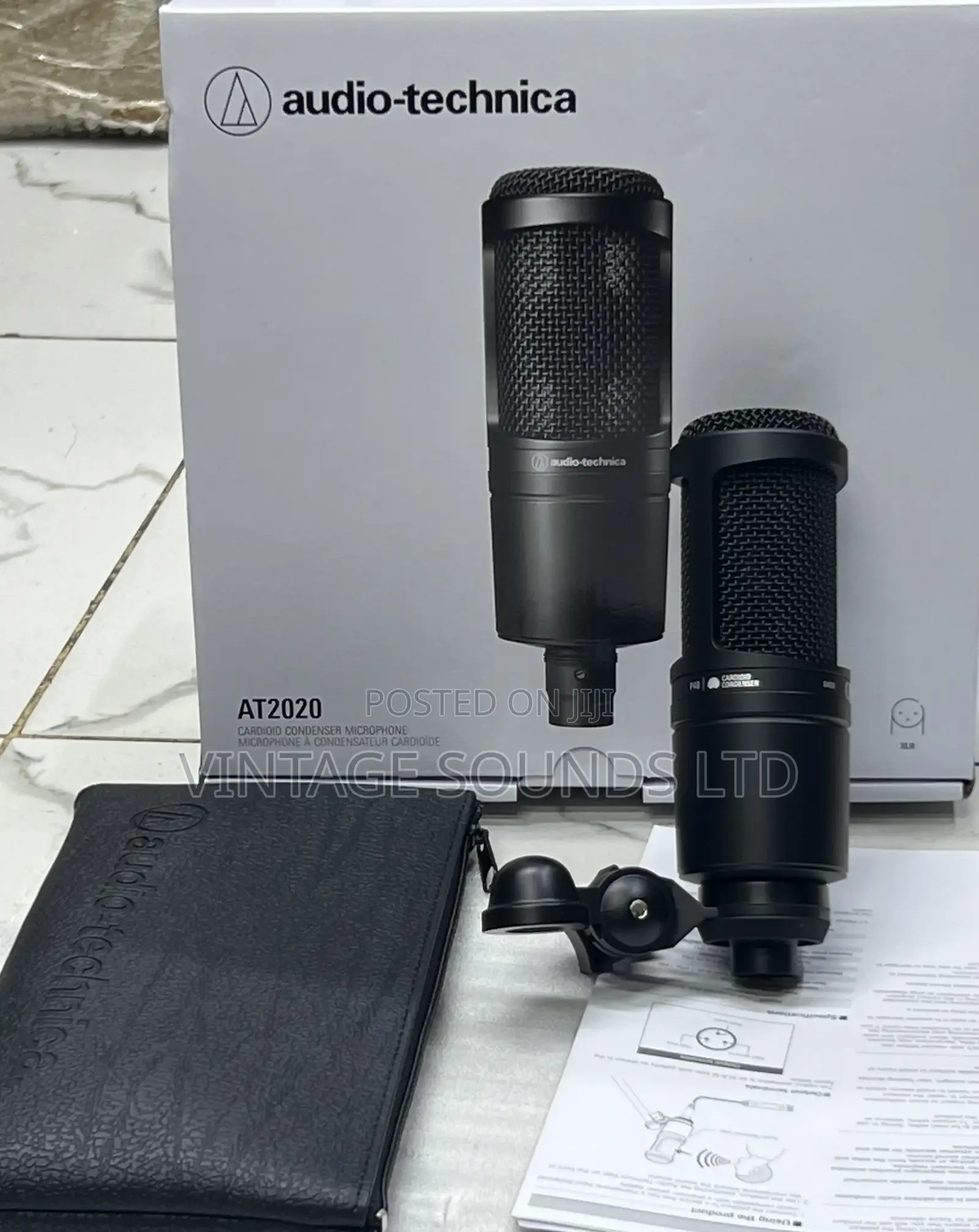 Studio Condenser Microphone Audio Tecnica At2020