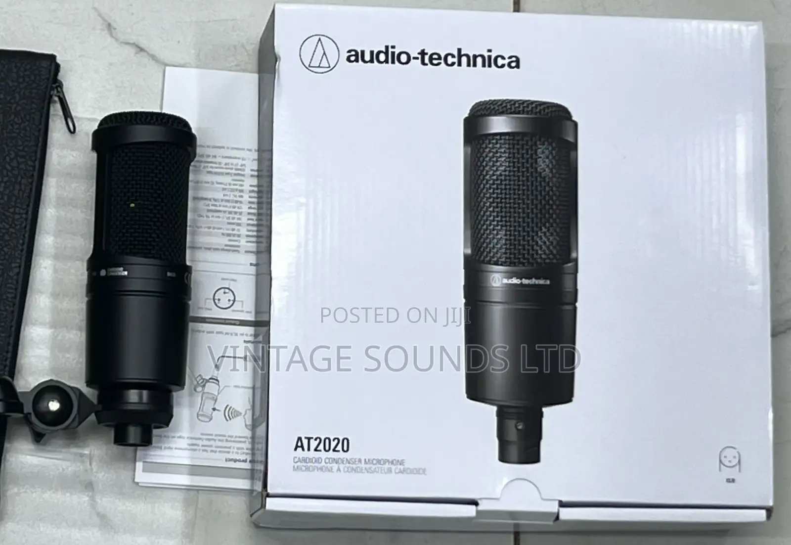 Studio Condenser Microphone At2020 (Black )