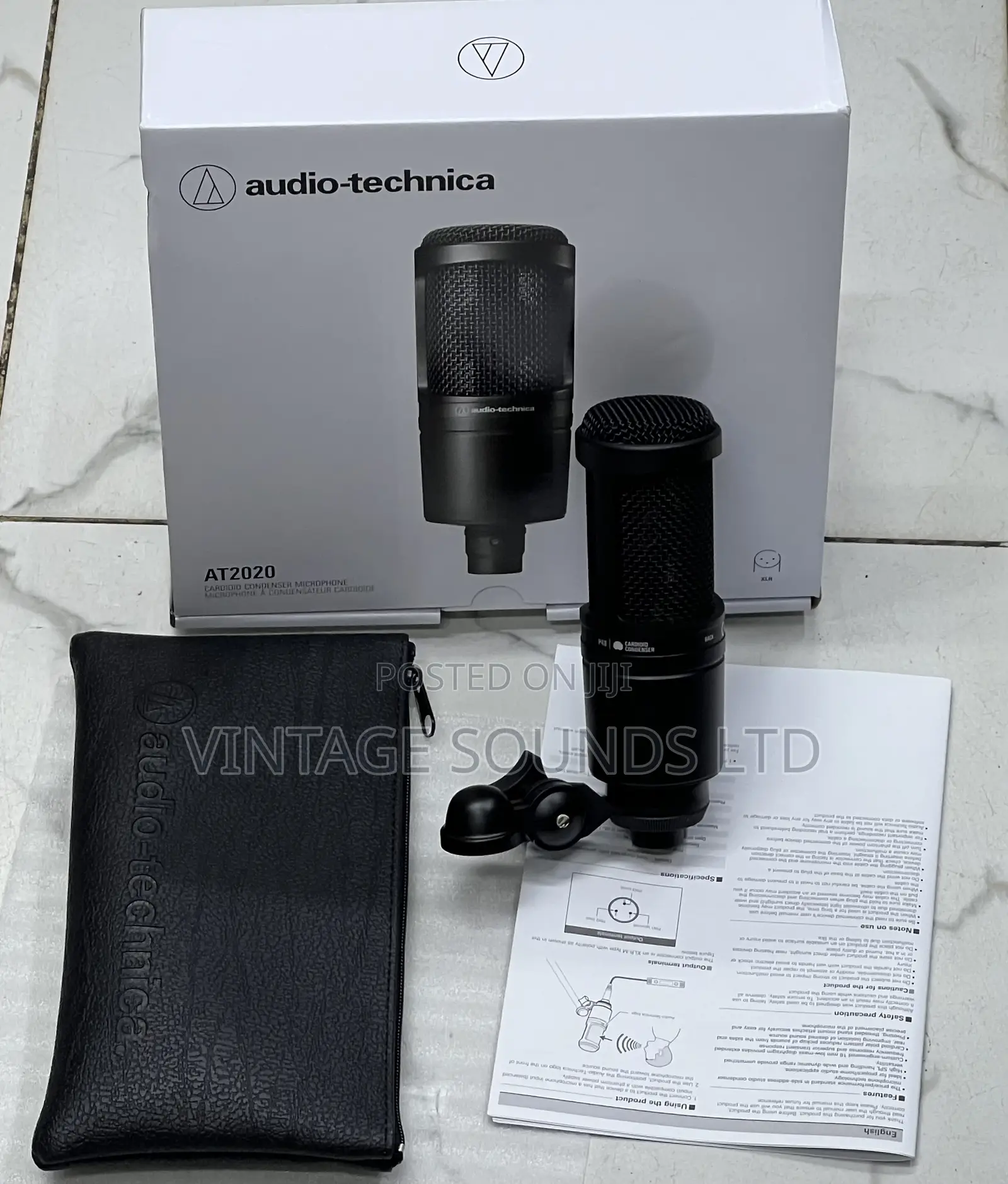 Studio Condenser Microphone At2020 (Black )