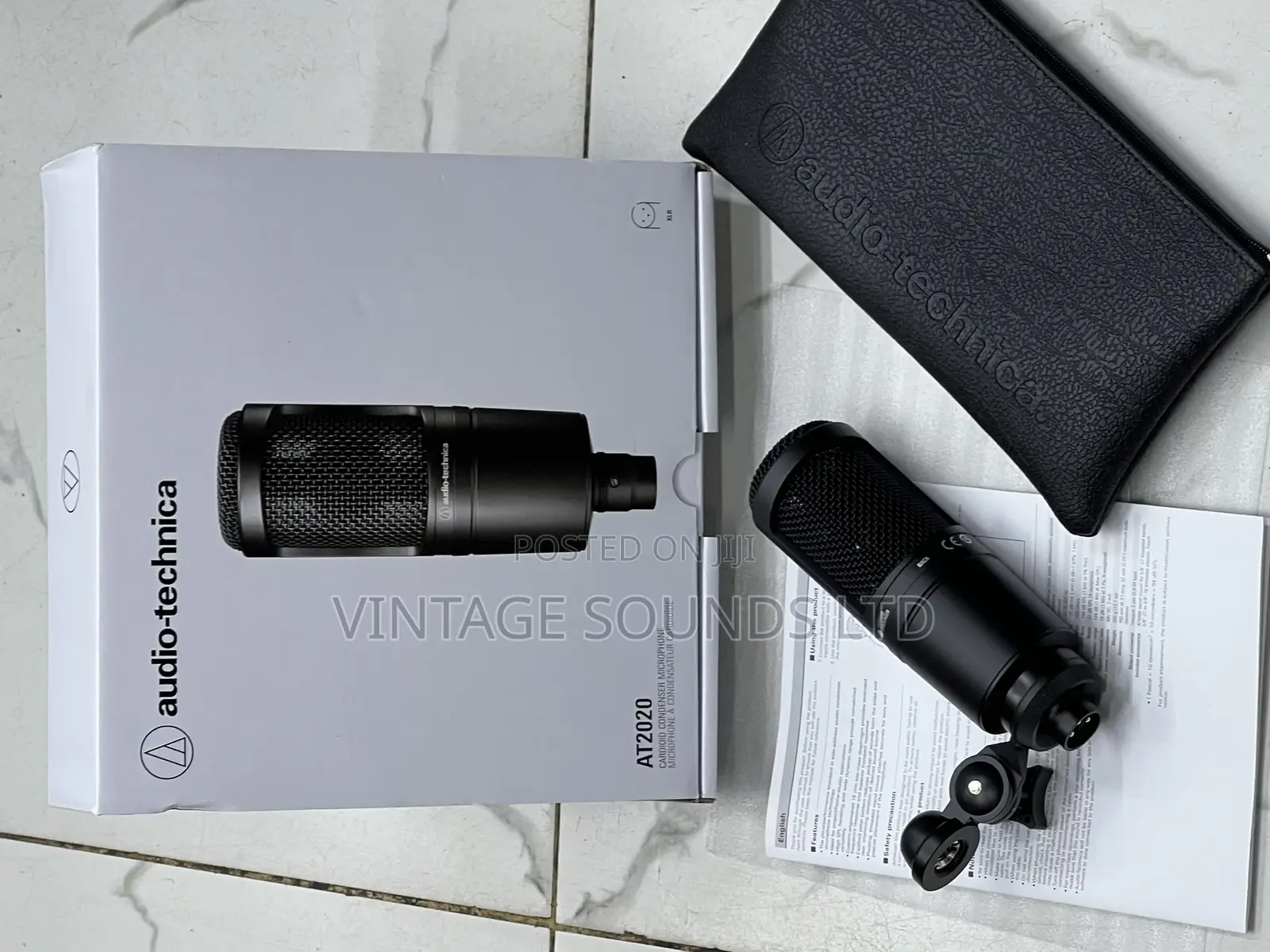 Studio Condenser Microphone At2020 (Black )