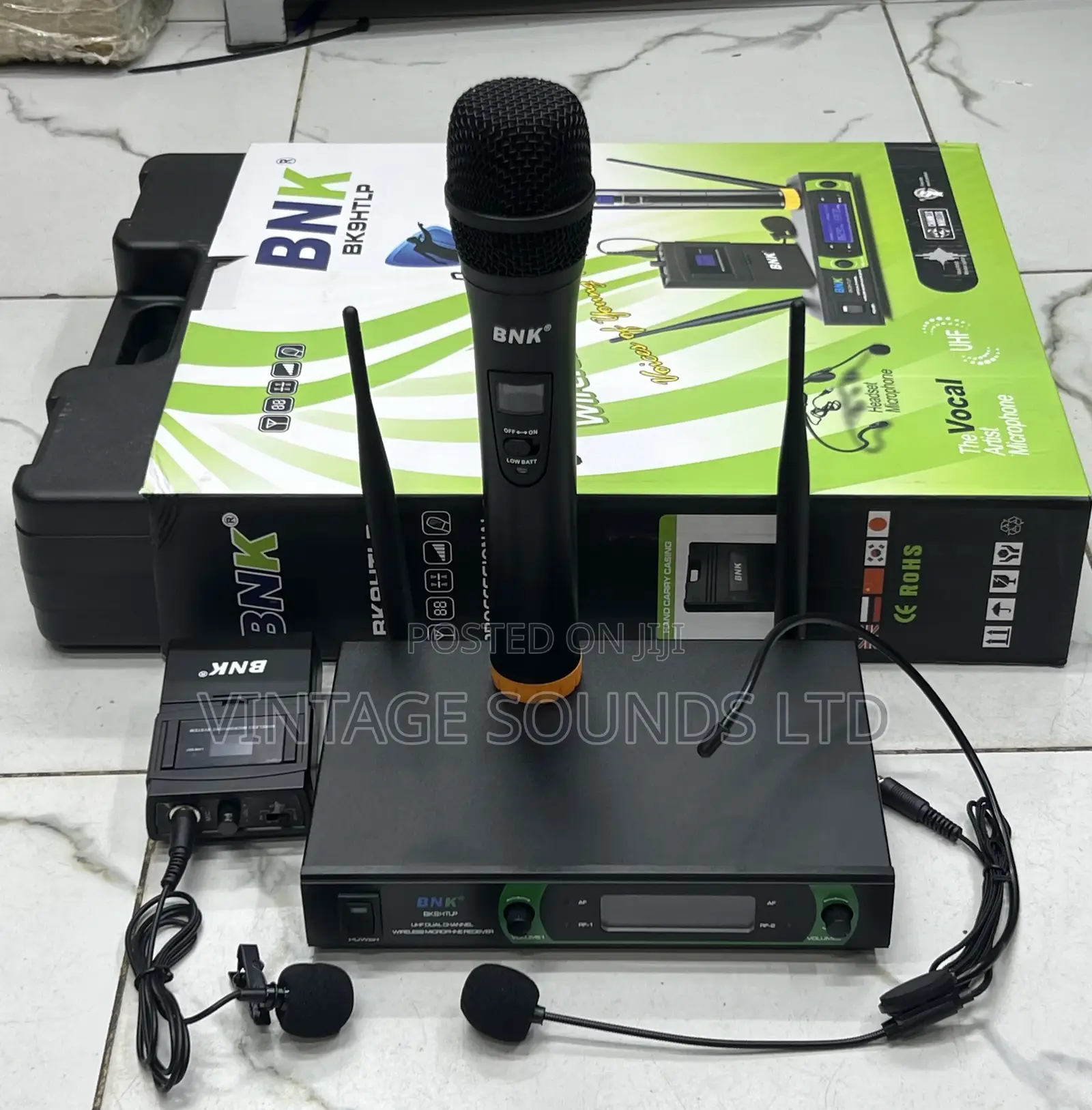 BNK Bk 9 HTLP 3 In1 Lapel Wireless Microphone System