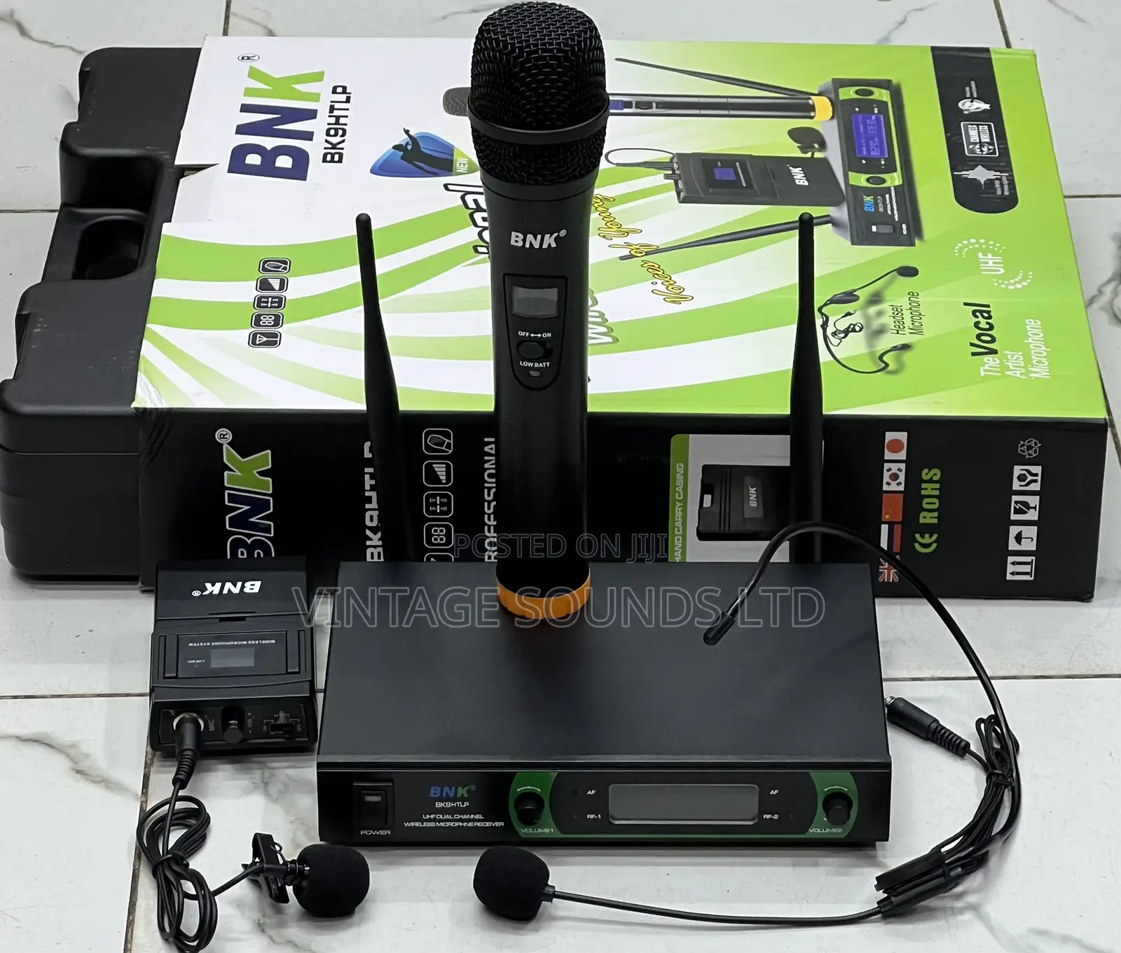 New BNK Bk9 -3in1 Lapel Microphone System