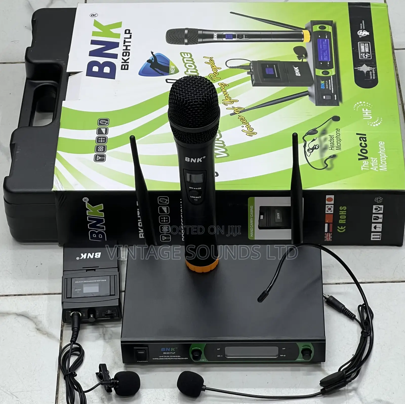 BNK Bk9 Wireless Microphone System With Lapel Headset