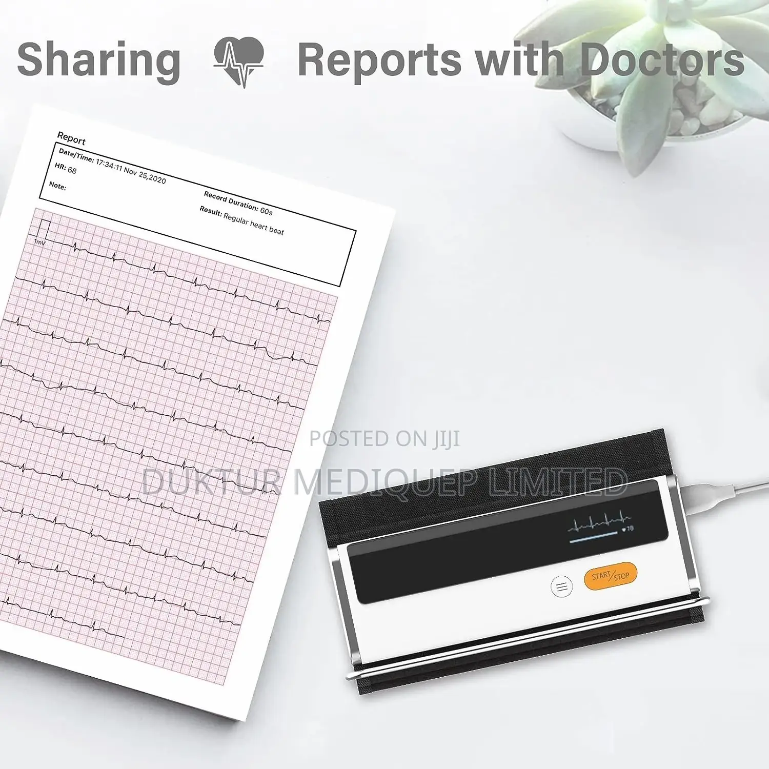 Blood Pressure Monitor With ECG Function, Rechargeable
