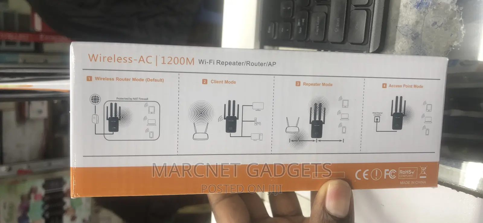 Dual Band Wireless Repeater 1200mbps 5G 2.4 G 2 Gigabit Lan