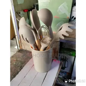Kitchen Set 12pcs Silicone Non-Stick Cooking Spoon Set**