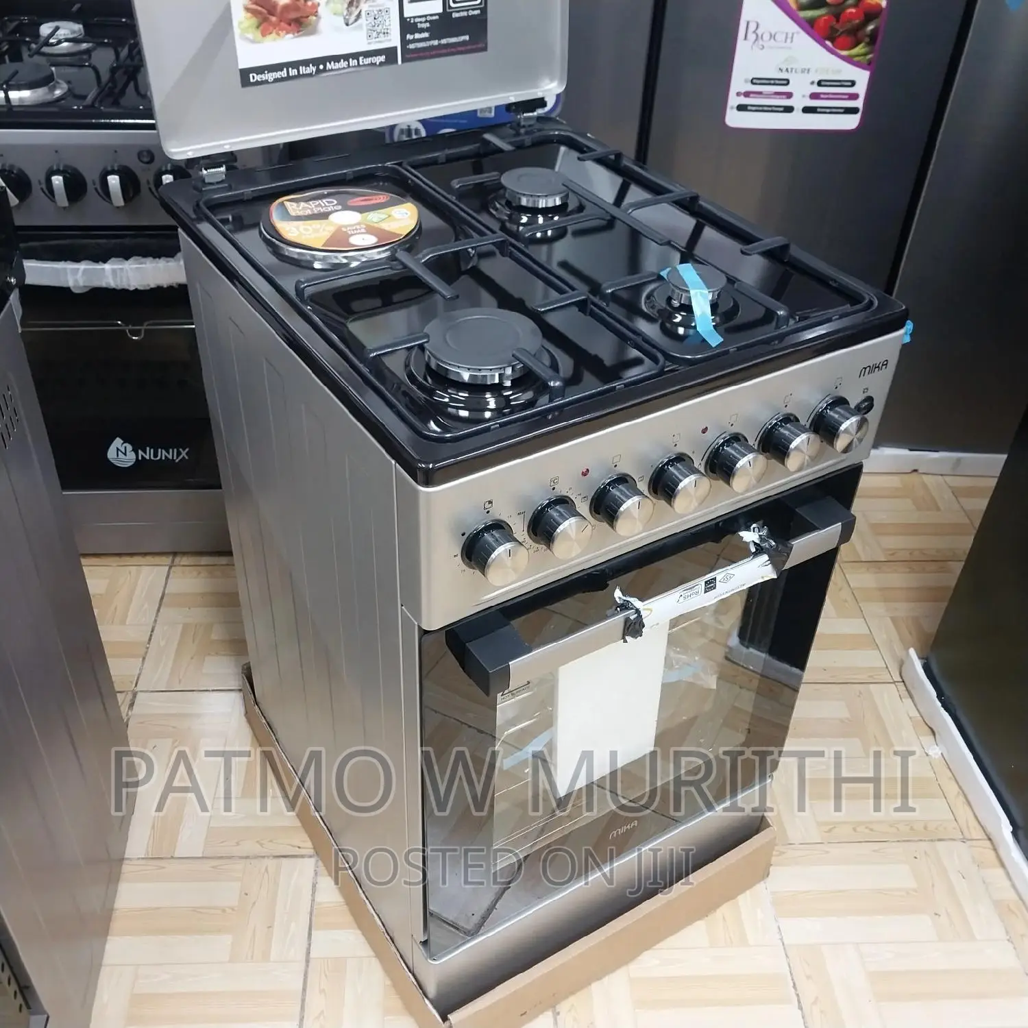 Standing Oven-Mika Standing Cooker With Electric Oven 50×60