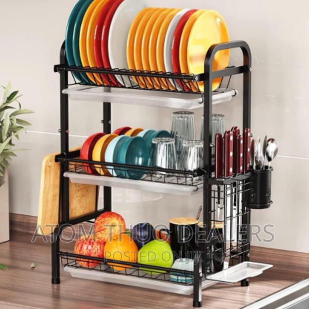 Metallic 3 Layer Dish Rack 