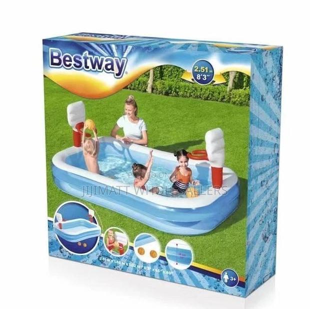 Inflatable Baby Pool With Manual Pump
 Size 2.5x1.68x1.02