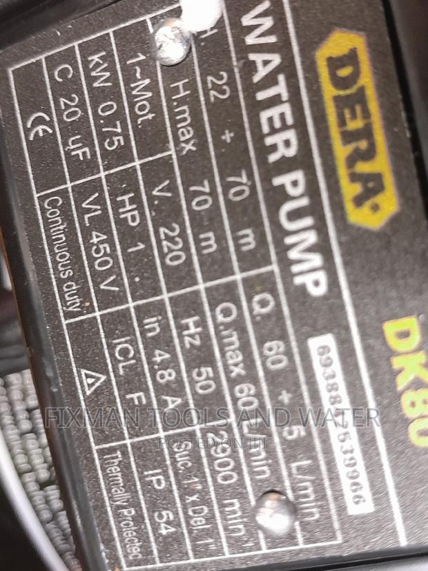 Dera 1 Hp Booster Pump 70M Head - thumbnail 3