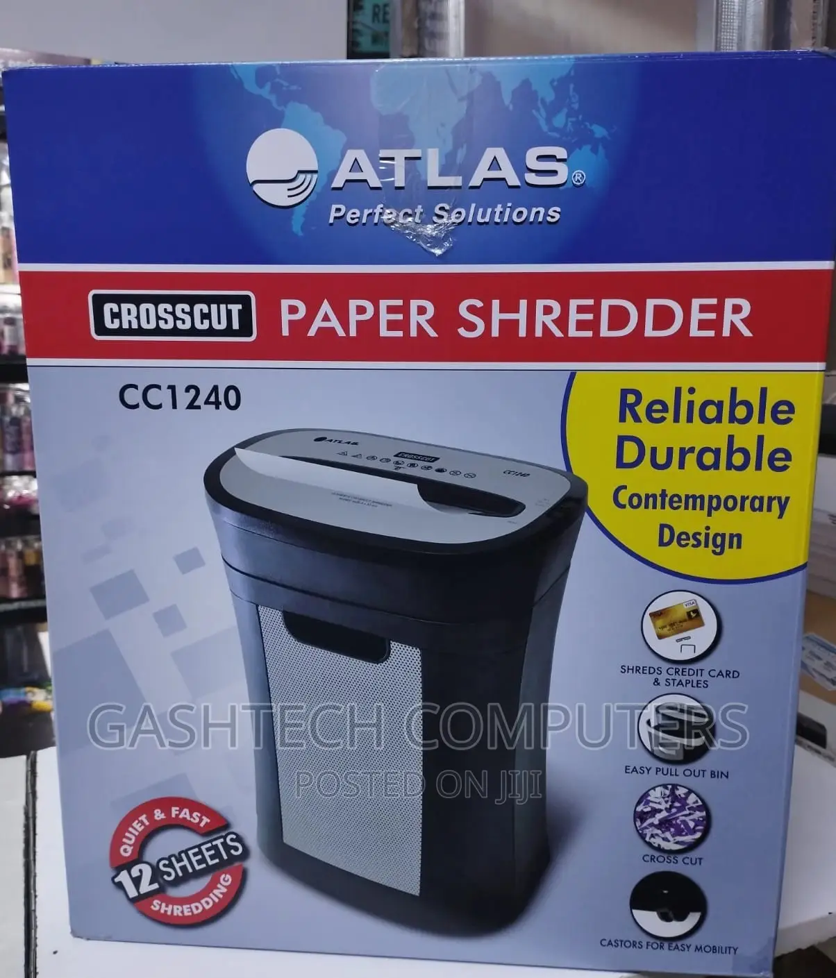 Atlas Shredder Cc1240 12sheets Cross Cut ! Cc1240 Shredder,