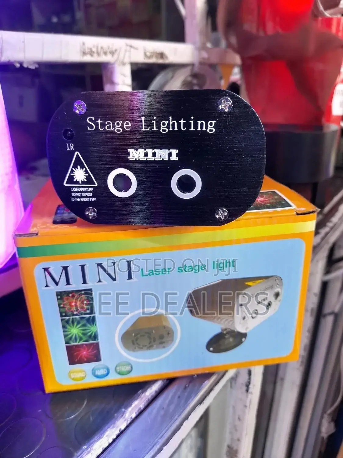 Remote Control 2 LED Mini Stage Laser Disco Light Projector