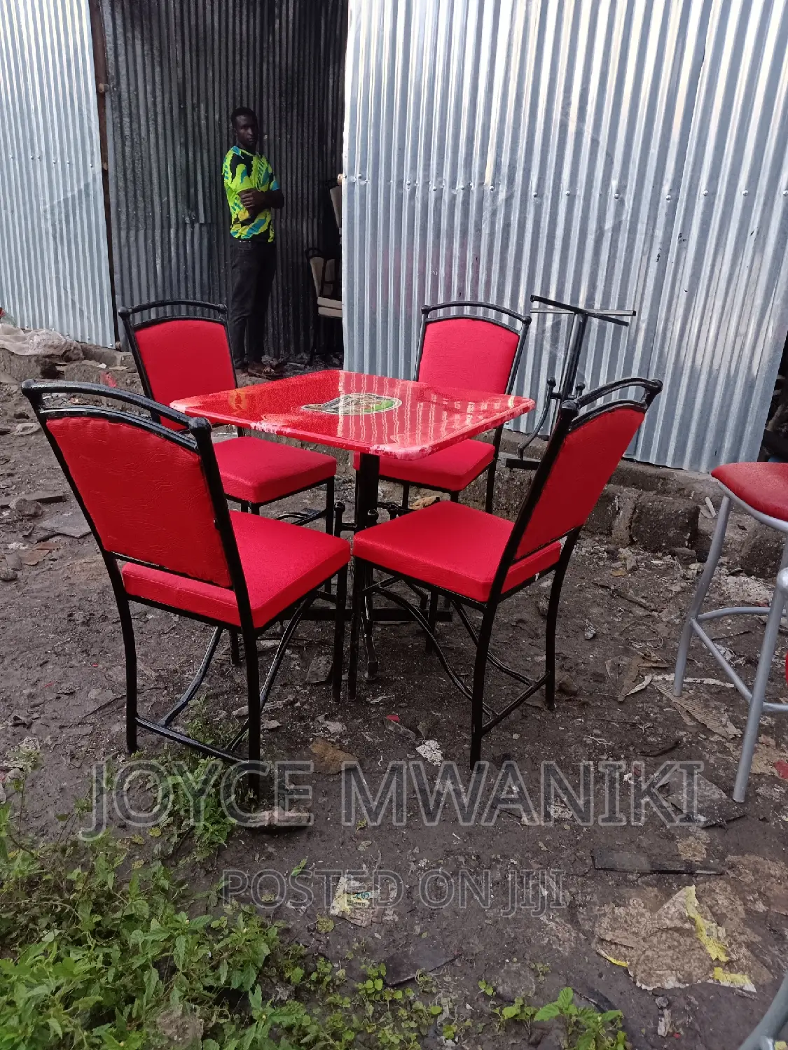 Restaurant Set of Balls Chairs, Red.