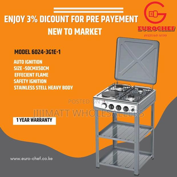 Eurochef 3+1 Cooker With Shelves - main view