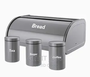 *Bread Storage Bin With 3pcs Canisters