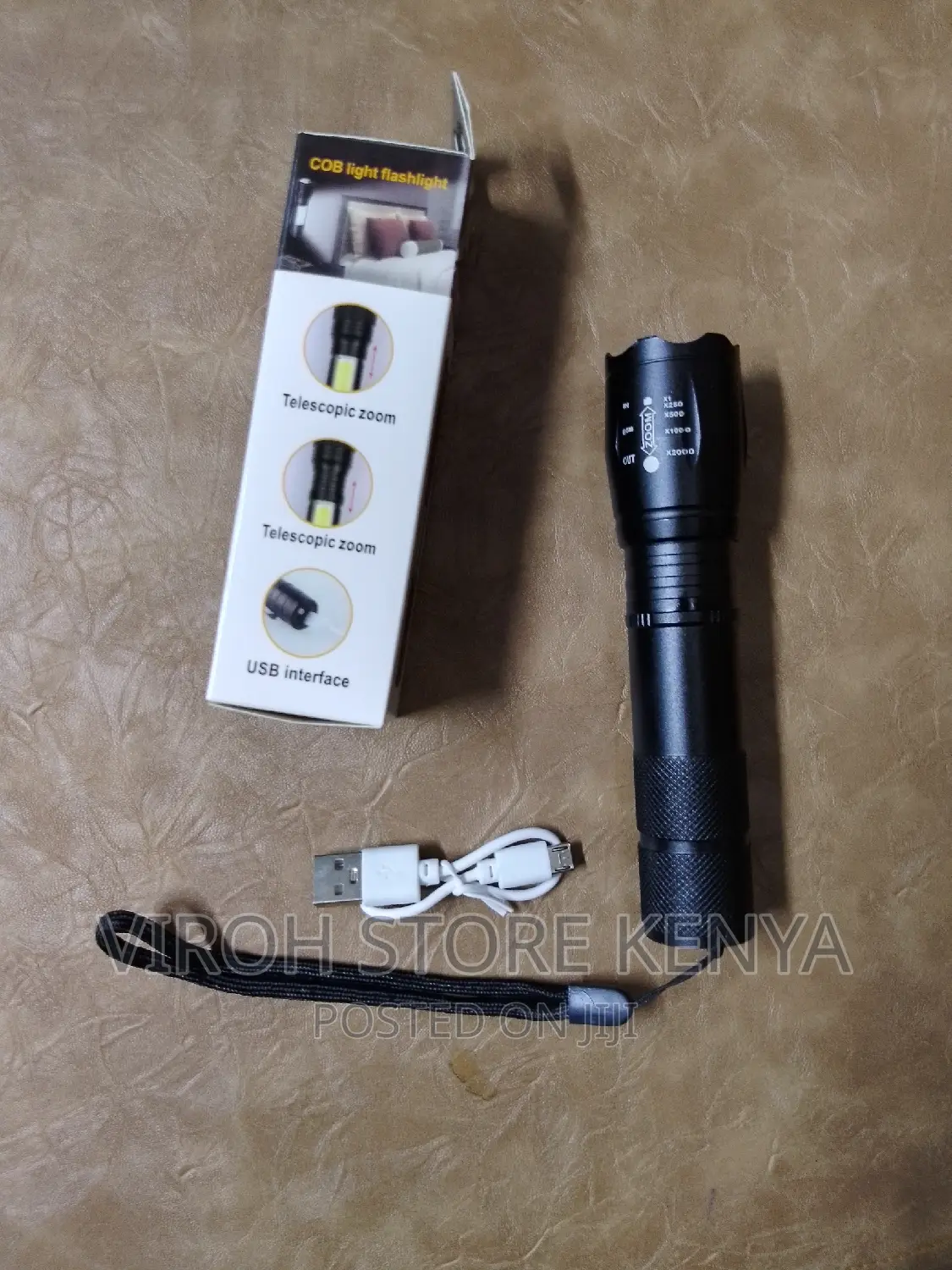 LED Flashlight Torch With Zoom Pocket Search Torch