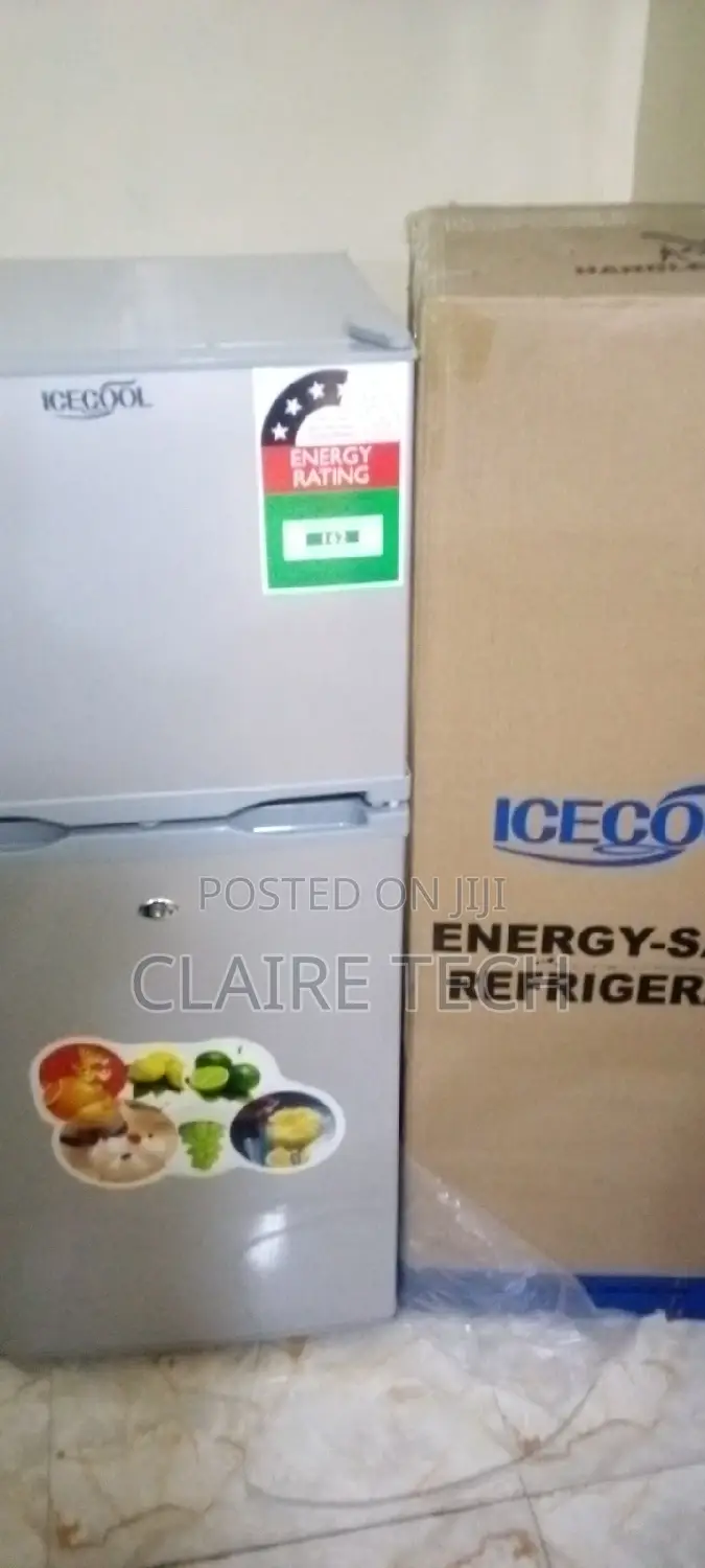 Icecool Refrigerator 118l Double Door Silver