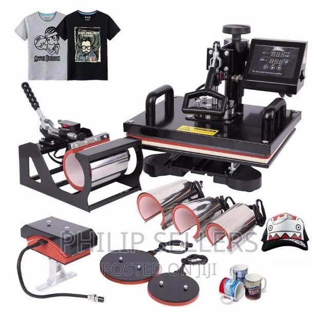 T Shirt Heat Press Machine 8 in 1 12X15 360 Swing Away.