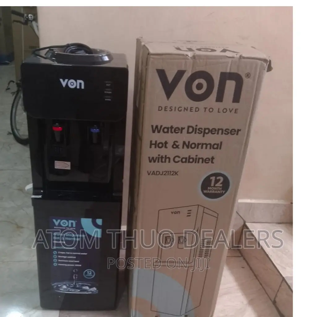 Water Dispenser Black Hot and Normal Dispenser Von