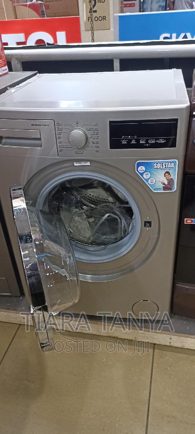 Solstar 9014DVFL Front Load Washing Machine 9kg Silver - main view