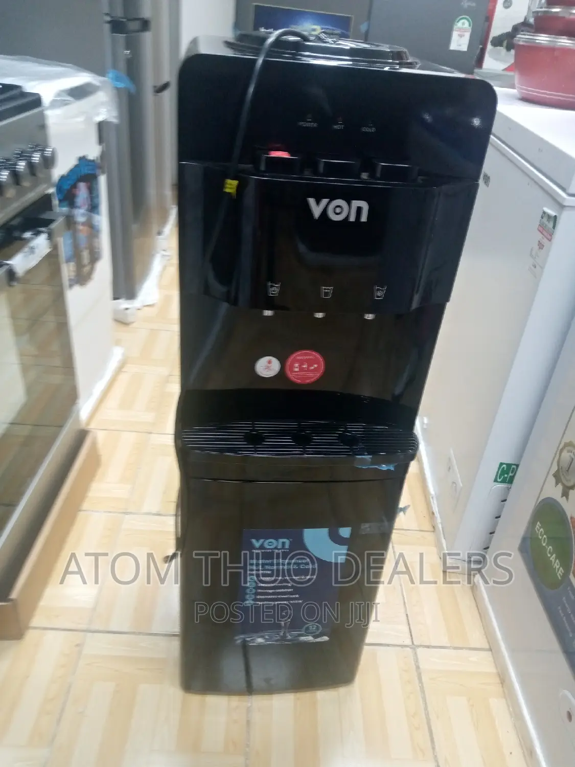 Black Hot Normal and Cold Von Water Dispenser 
