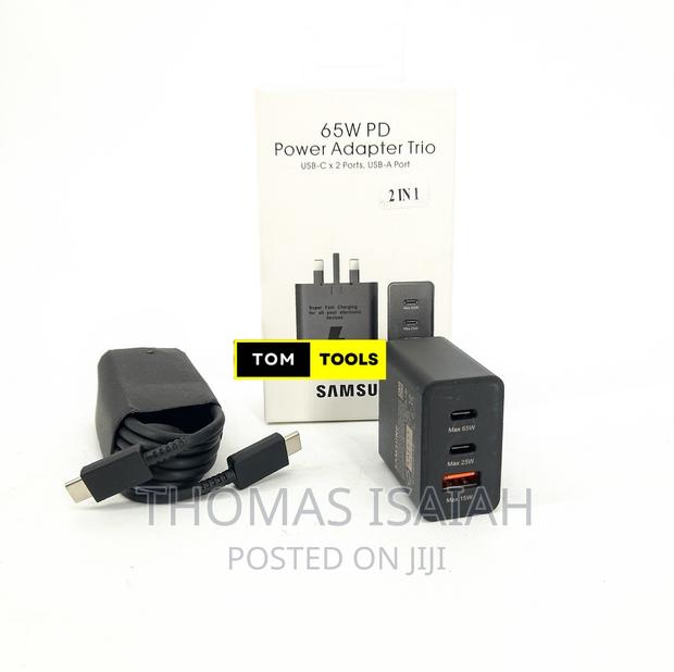 Original Samsung 65W Power Adapter Trio Super Fast Charger W