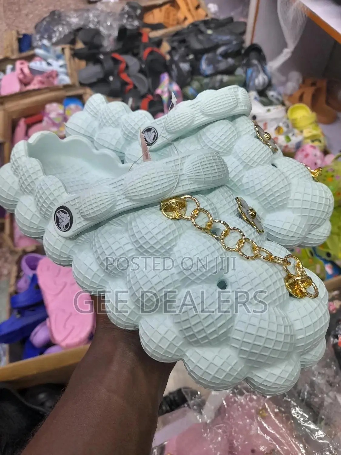 Classic Bubble Crocs Slides