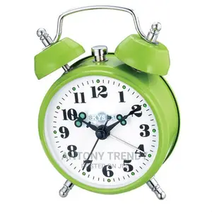 Classic Alarm Clock Two-way Bell Simple Metal Sound