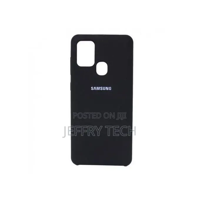 Samsung Galaxy A21S Silicon Case -Black + Free Screen Guard