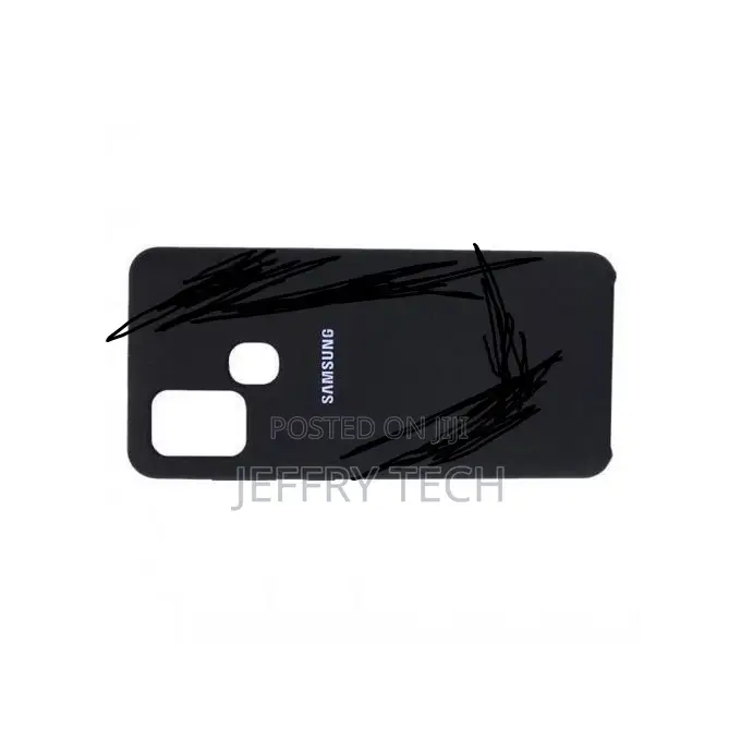 Samsung Galaxy A21S Silicon Case -Black + Free Screen Guard