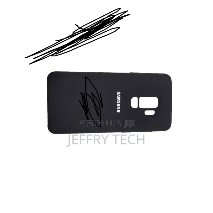 Samsung Galaxy S9+ Plus Silicon Case-Black + Free Screen Gua