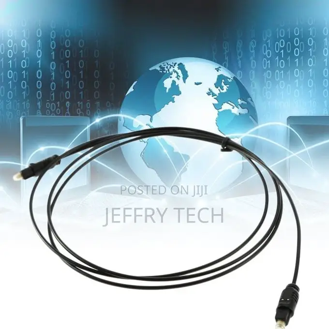 1.5M Digital Optical Audio Optic Fiber Cable Black TV Power