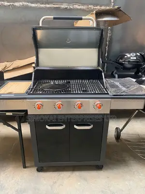 Gas 4 Burner Bbq With Hot Plate Barbecue