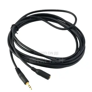 Black 3mtr 3.5mm Male to Female Stereo Audio MP3 Headphone
